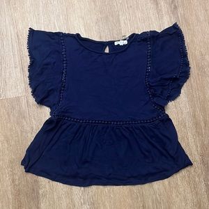Navy Blue flowwy blouse